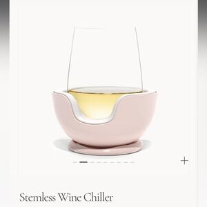 VoChill Pink Stemless Wine chiller, NEW IN BOX